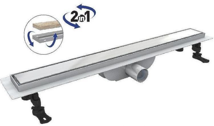 Душевой лоток RGW Drain Leo-41-80 60214180-01 с решеткой Хром / под плитку