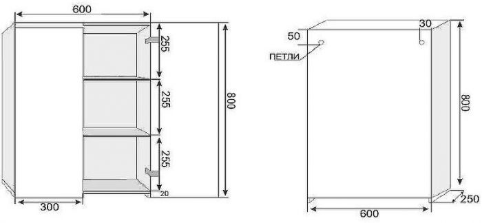Подвесной шкаф Style Line Атлантика 60 Старое дерево