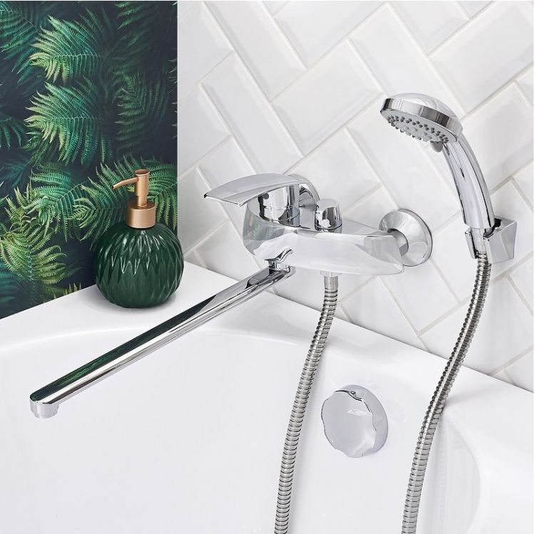 Смеситель для ванны Boou B8213-46F универсальный цвет Хром Смеситель для ванны Boou B8213-46F универсальный цвет Хром