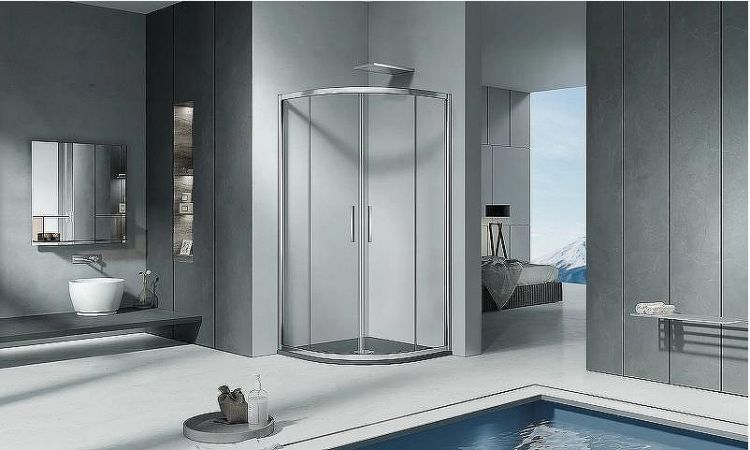 Душевой уголок Good Door Cofe R-90-C-CH 90x90 КФ00022 профиль Хром стекло прозрачное