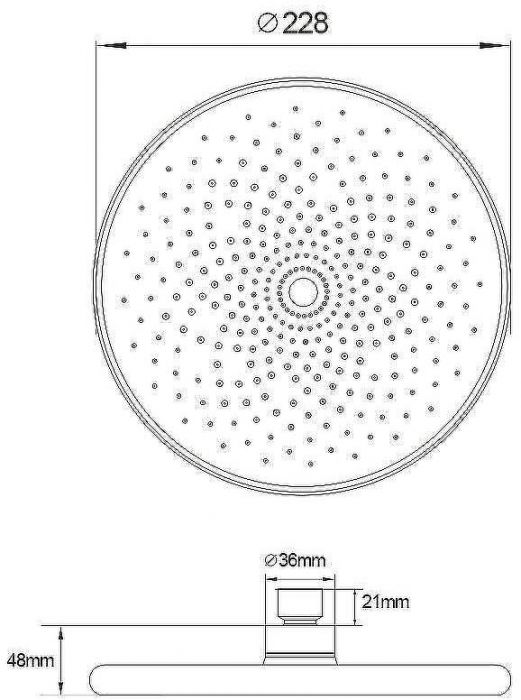 Верхний душ Melodia della vita Standard Middle MKP27012C_bk Черный