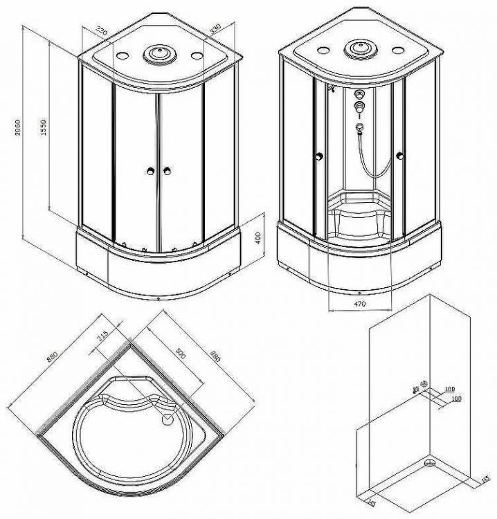 Душевая кабина AM.PM X-Joy 90х90 W94C-401A-090BT без гидромассажа