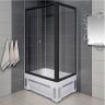 Душевой уголок Radomir Верчелли 120x80 L 1-03-6-1-0-0130 профиль Черный стекло прозрачное