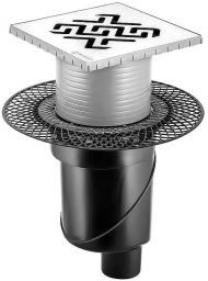 Душевой трап Berges Platz Antik 150x150 091061 с решеткой Хром