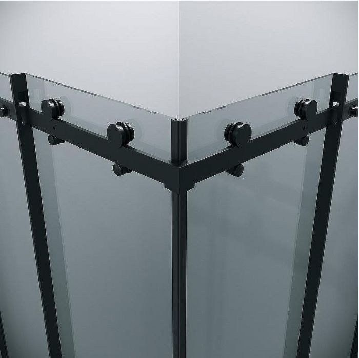 Душевой уголок Grossman Classic 80х80 300.K33.04.8080.21.00 профиль Черный матовый стекло прозрачное