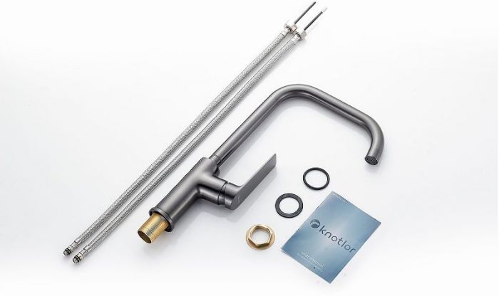 Смеситель для кухни Knotlor Muse KN-61/GM цвет Вороненая сталь