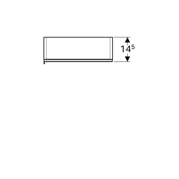 Верхний шкафчик Geberit Acanto плоский, 45x18, лавовый [500.639.JK.2]