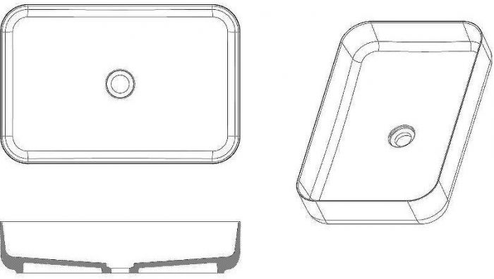 Раковина-чаша Boheme Corian Slim 60 879-60-MW Белая матовая