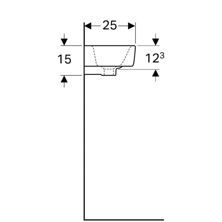 Раковина Geberit Renova Nr.1 Comprimo, 276350000 Раковина Geberit Renova Nr.1 Comprimo, 276350000