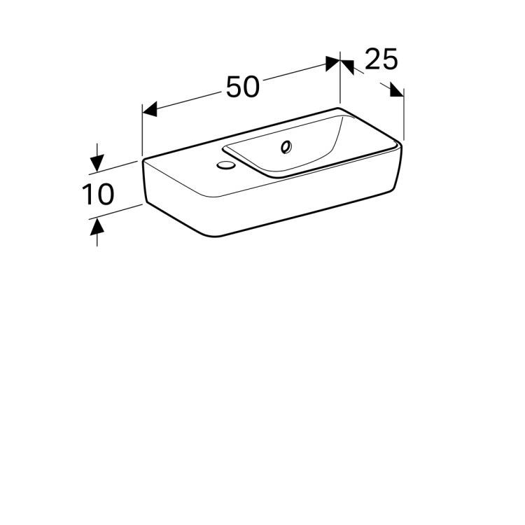 Раковина Geberit Renova Nr.1 Comprimo, 276350000 Раковина Geberit Renova Nr.1 Comprimo, 276350000