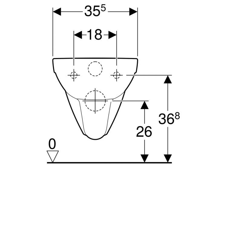 Унитаз подвесной безободковый Geberit Renova Comfort Rimfree®, глубина 70 см [208570000]