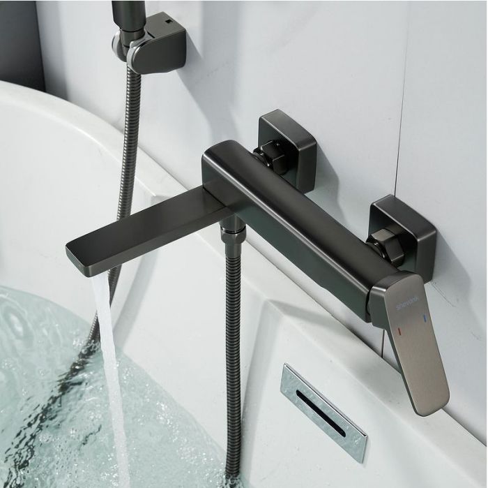 Смеситель для ванны Shevanik S99T S9952T цвет Оружейная сталь
