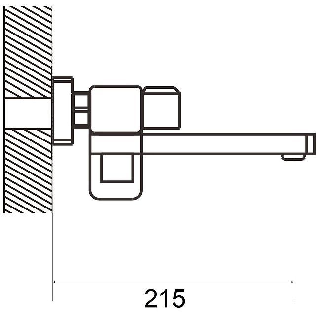 Смеситель для ванны Shevanik S99T S9952T цвет Оружейная сталь