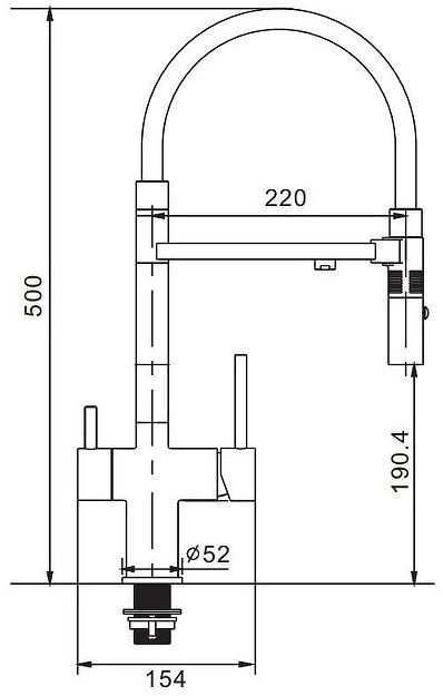 Смеситель для кухни Rose R958G цвет Золотой сатин Черный