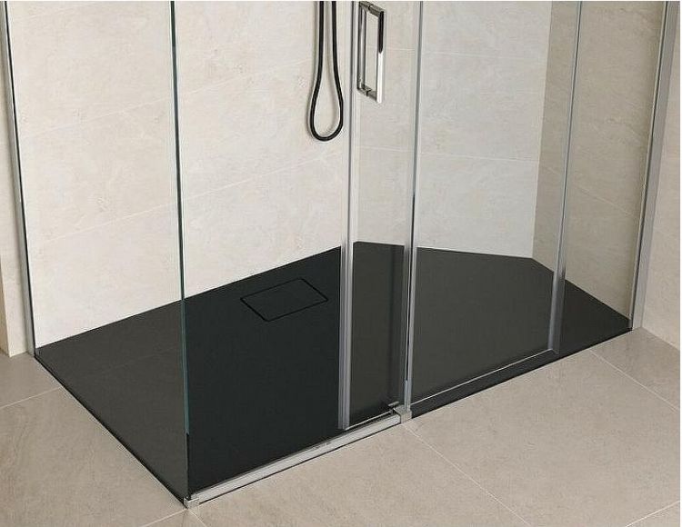 Душевой поддон из искусственного камня Excellent Lavano 120x80 BREX.1103.120.080.BLN Черный