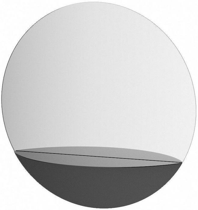 Зеркало Evoform Shadow d60 BY 0561 с металлической полочкой - Черный цвет
