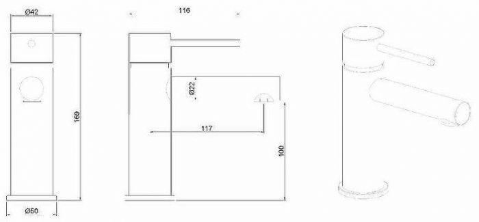 Смеситель для раковины Allen Brau Glority 5.51001-00 Хром