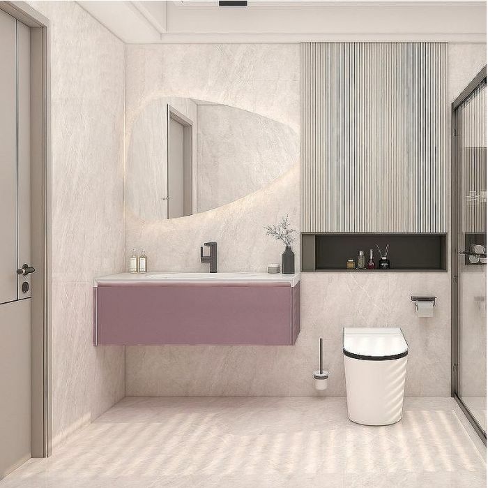 Тумба с раковиной Orans BC-4060-1200L 120 40601200L подвесная Лиловая матовая