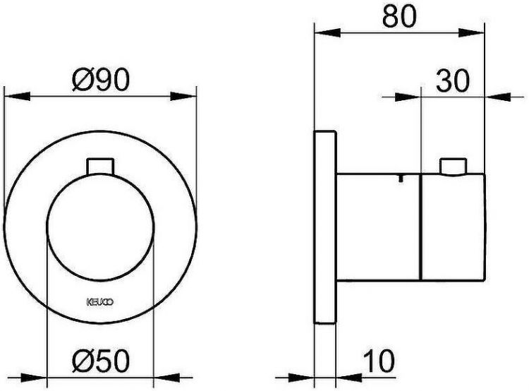 Смеситель для душа Keuco IXMO 59553 370001 с термостатом Черный матовый Смеситель для душа Keuco IXMO 59553 370001 с термостатом Черный матовый