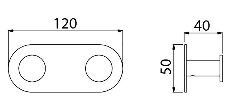 Вешалка-2 крючка Timo Saona 13014/03 черный