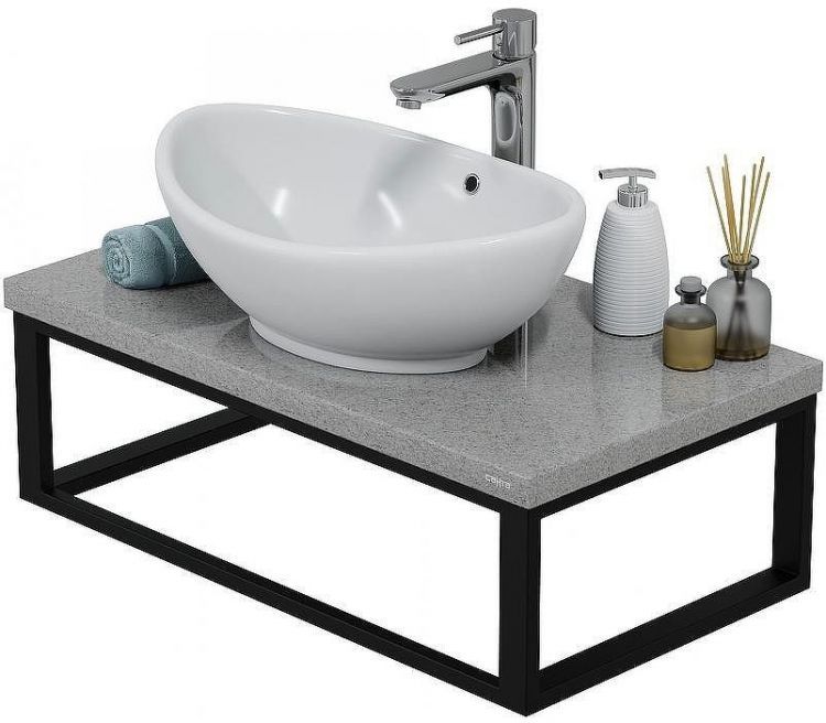 Столешница под раковину СанТа 80 900148 Вулканический-серый