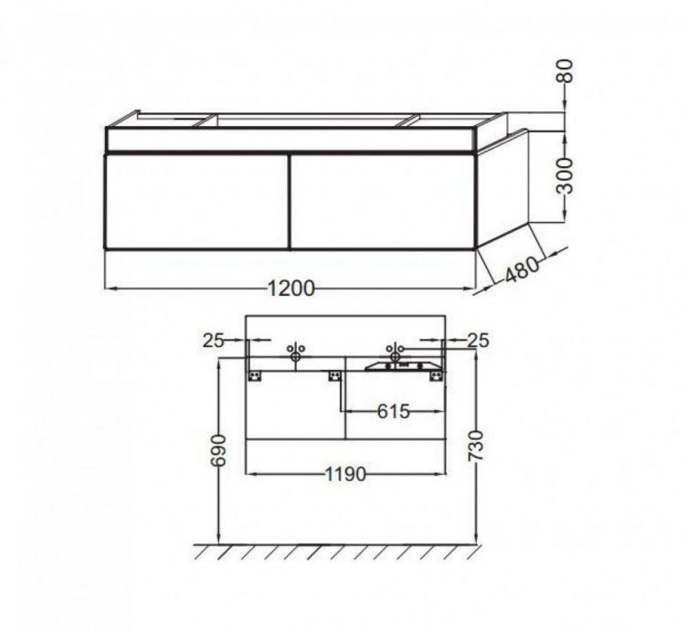 Тумба под раковину Jacob Delafon Terrace 120 см EB1188-F26 сливовый лак Тумба под раковину Jacob Delafon Terrace 120 см EB1188-F26 сливовый лак