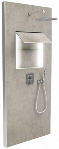 Душевая система с термостатом и квадратным верхним душем Jacob Delafon Ecrin E803001-D35, с подсветкой