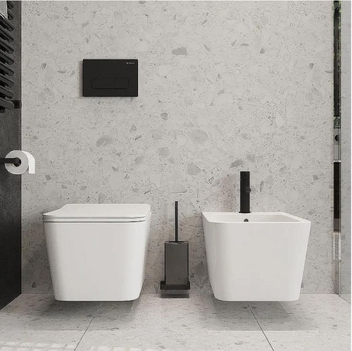 Биде Aqueduto Macio MAC0310 подвесное Белое глянцевое