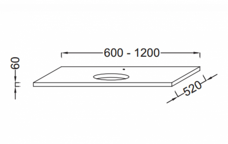 Столешница для раковины Jacob Delafon Parallel EB66-1200-N18 белый блестящий