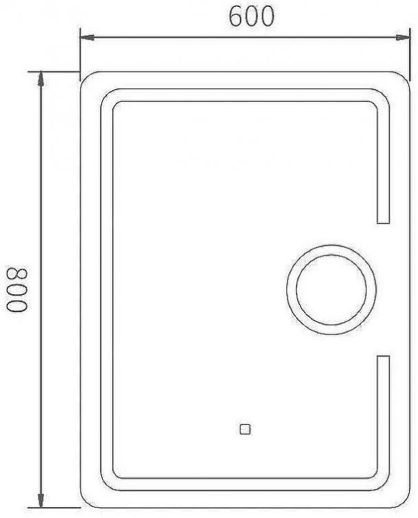 Зеркало Haiba 60 HB661 с подсветкой с сенсорным выключателем Зеркало Haiba 60 HB661 с подсветкой с сенсорным выключателем