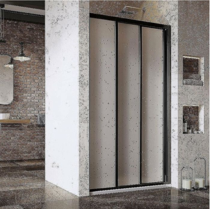 Душевая дверь Ravak Supernova ASDP3-100 00VA03R211 профиль Черный витраж пластик Pearl