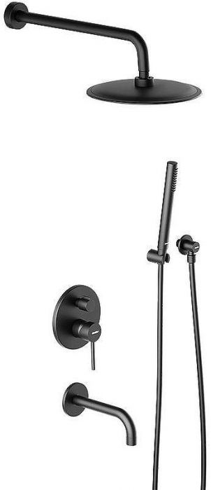 Душевая система Damixa Scandinavian Pure 936510300 Черная матовая