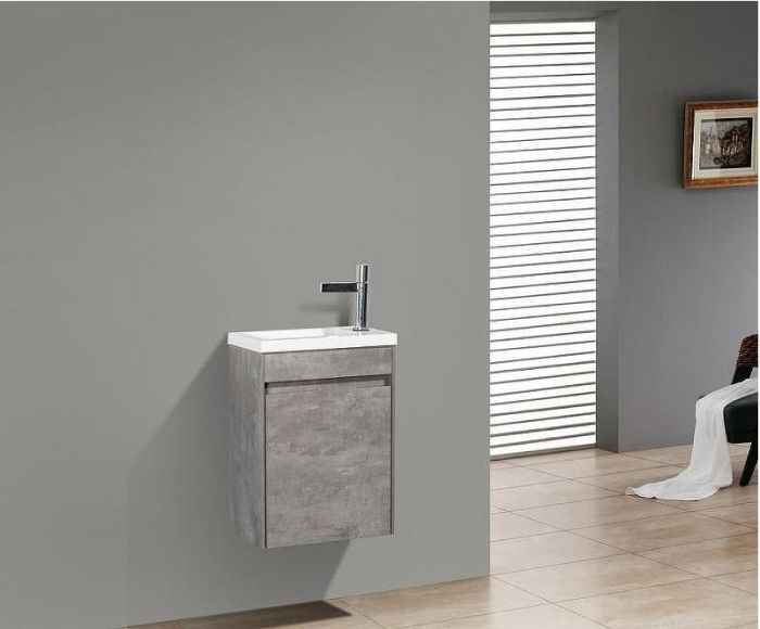 Тумба под раковину BelBagno Pietra Mini 46 PIETRA MINI-460-1A-SO-SCM-R подвесная Stucco Cemento