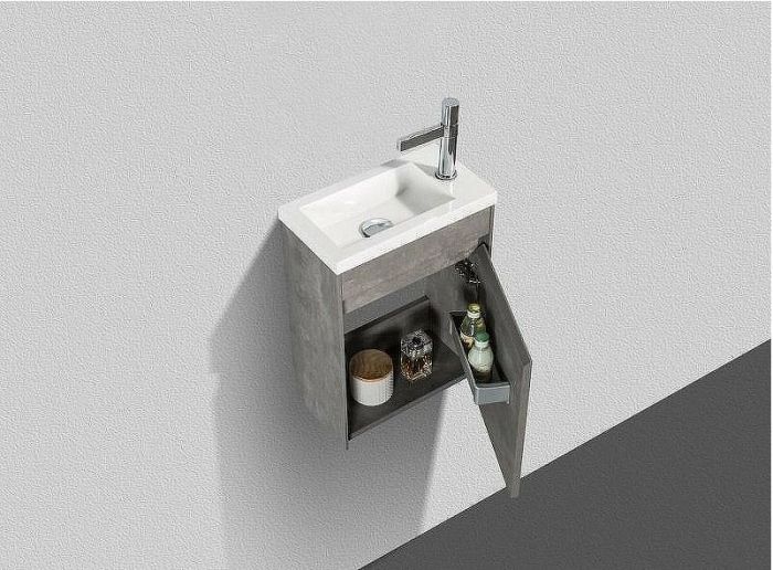 Тумба под раковину BelBagno Pietra Mini 46 PIETRA MINI-460-1A-SO-SCM-R подвесная Stucco Cemento