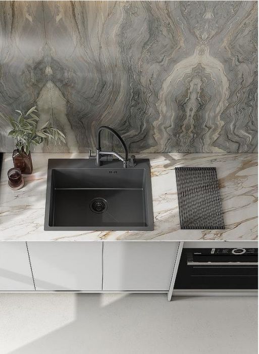 Кухонная мойка Raglo 50 R700.5050.09 Графит матовый