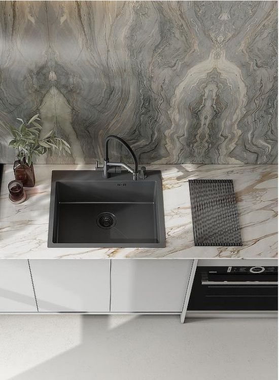 Кухонная мойка Raglo 50 R700.5050.09 Графит матовый