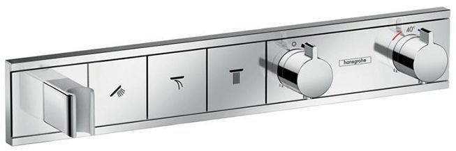 Hansgrohe RainSelect Смеситель для душа, встраиваемый, термостат на 3 переключателя, внешняя часть, цвет: хром