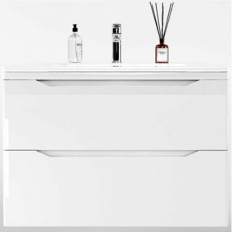Тумба под раковину WellWant Riviera 80 WWTRMW842W подвесная Белый глянец антискрейтч Тумба под раковину WellWant Riviera 80 WWTRMW842W подвесная Белый глянец антискрейтч