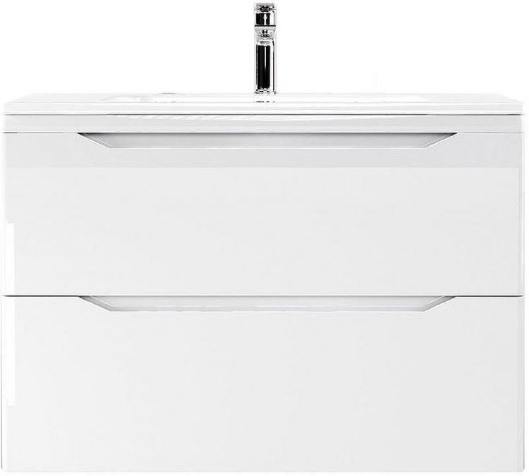 Тумба под раковину WellWant Riviera 80 WWTRMW842W подвесная Белый глянец антискрейтч Тумба под раковину WellWant Riviera 80 WWTRMW842W подвесная Белый глянец антискрейтч