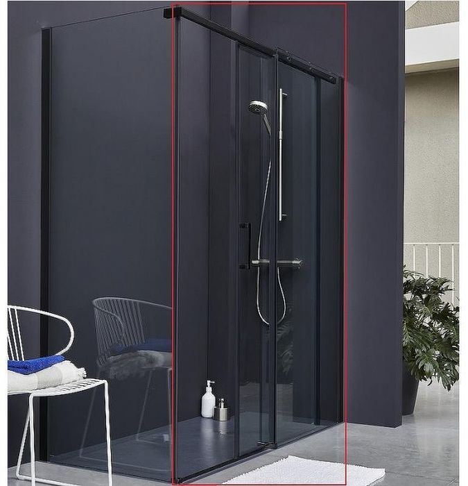 Душевая дверь Jacob Delafon Contra Black 120 E22C120-BL профиль Черный стекло прозрачное