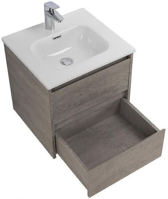 Тумба под раковину BelBagno Kraft 50 KRAFT-500-2C-SO-CG подвесная Cemento Grigio