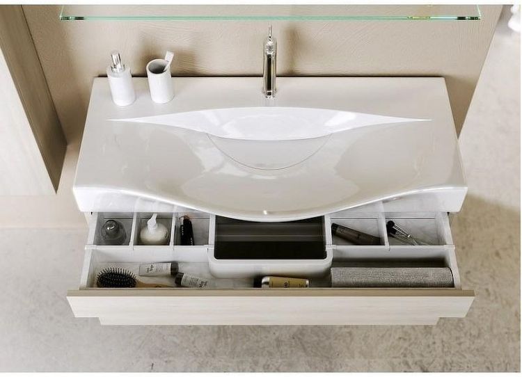 Тумба под раковину Aqwella 5 Stars Бергамо 100 Ber.01.10/A подвесная Акация