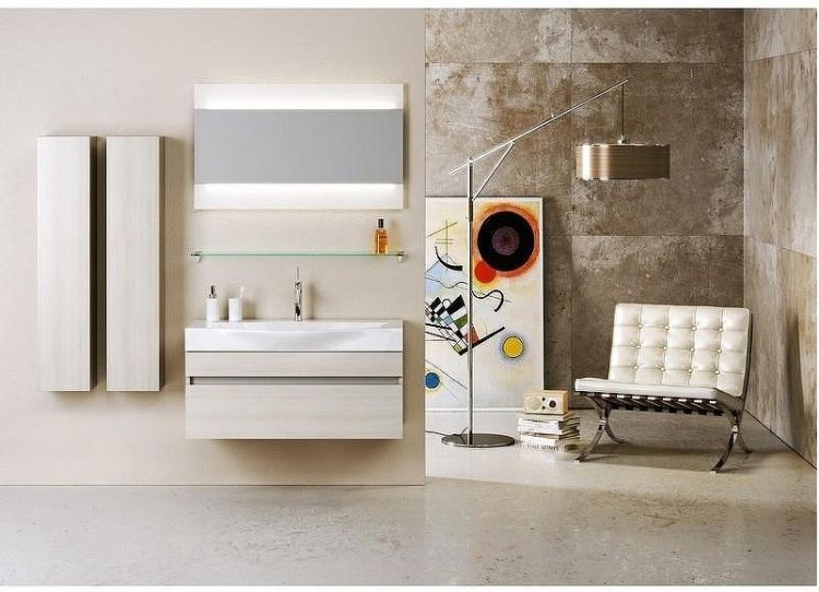 Тумба под раковину Aqwella 5 Stars Бергамо 100 Ber.01.10/A подвесная Акация