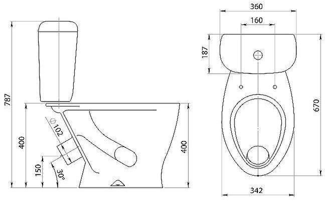 Унитаз компакт Santeri Воротынский 1.P401.7.S00.00B.F с бачком и сиденьем