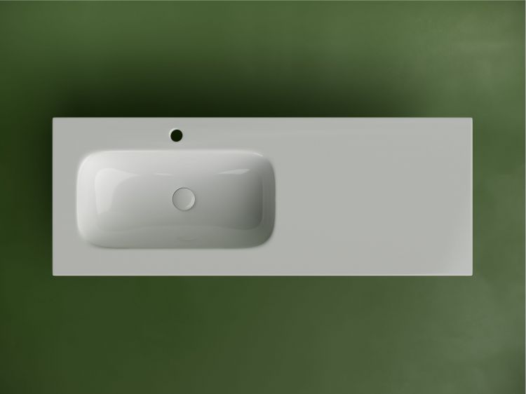 Раковина накладная SANCOS мебельная CERAMICANOVA Grace прямоугольная 1210x457x137 мм, с чашей слева и отверстием под смеситель, цвет белый CN7020, CN7020 Раковина накладная SANCOS мебельная CERAMICANOVA Grace прямоугольная 1210x457x137 мм, с чашей слева и отверстием под смеситель, цвет белый CN7020, CN7020