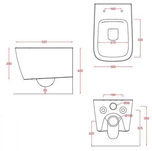 Чаша унитаза ARTCERAM A16 ASV003 41 00 Чаша унитаза ARTCERAM A16 ASV003 41 00