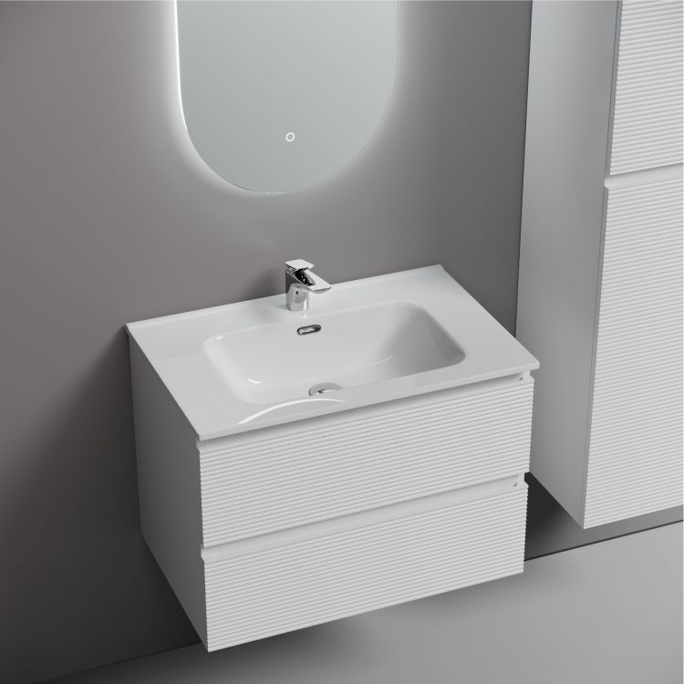 Тумба подвесная SANCOS Folk 690х445х500, c двумя ящиками оснащенными доводчиками, Bianco,FL70W Тумба подвесная SANCOS Folk 690х445х500, c двумя ящиками оснащенными доводчиками, Bianco,FL70W