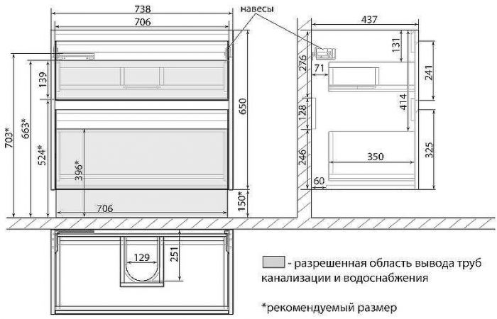 Тумба под раковину Lemark Combi 80 LM03C80T-dub подвесная Дуб кантри Белый глянец