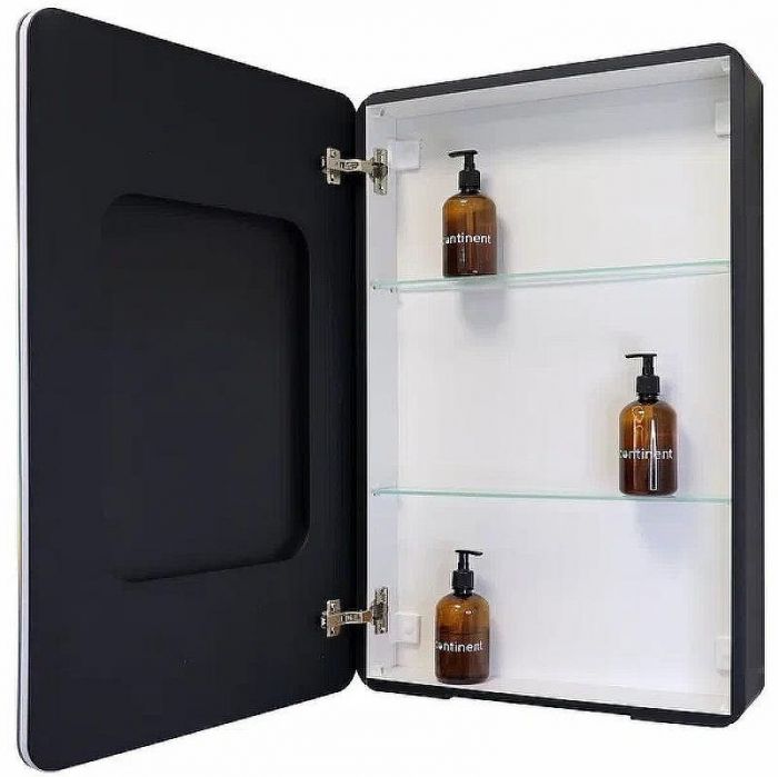 Зеркальный шкаф Континент Eltoro black LED 56 L МВК116 с подсветкой Черный