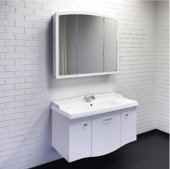 Зеркальный шкаф Comforty Палини 100 00004147994 Белый глянец